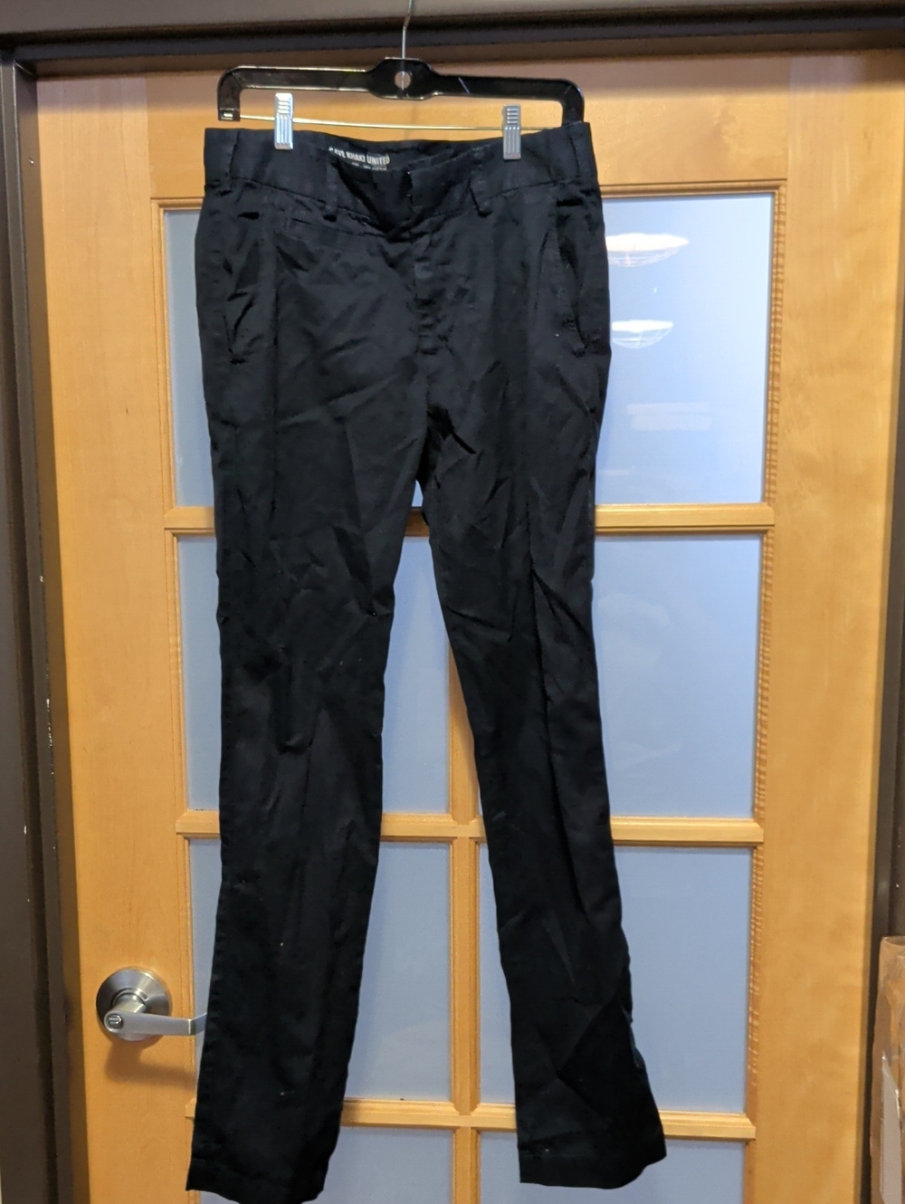 Men's Black Chino Pants - Classic Straight Fit